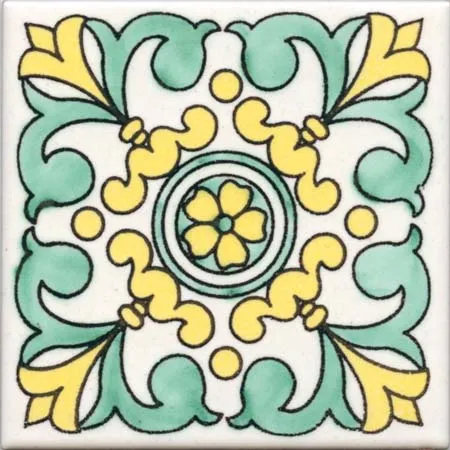 Ceramica Pinto Barocco Vietri VP14108 piastrella maiolica mano