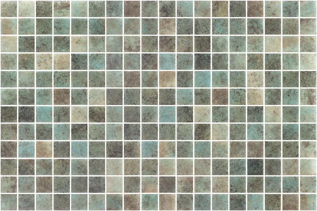 SQ Mosaic Kubu Okoze mosaico verde pietra