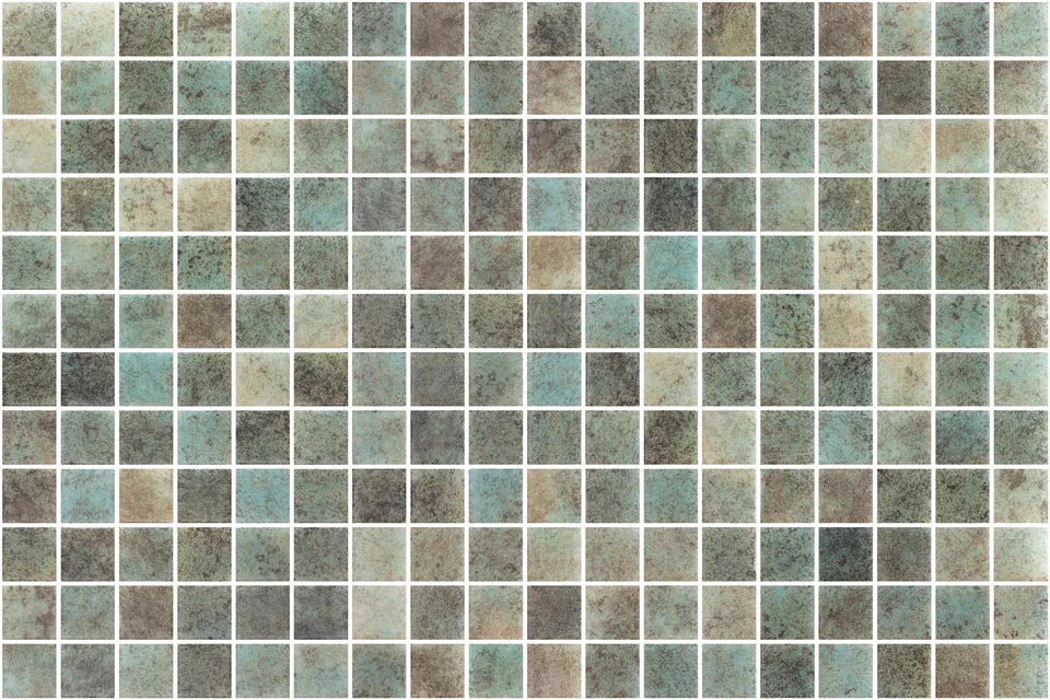 SQ Mosaic Kubu Okoze mosaico verde pietra
