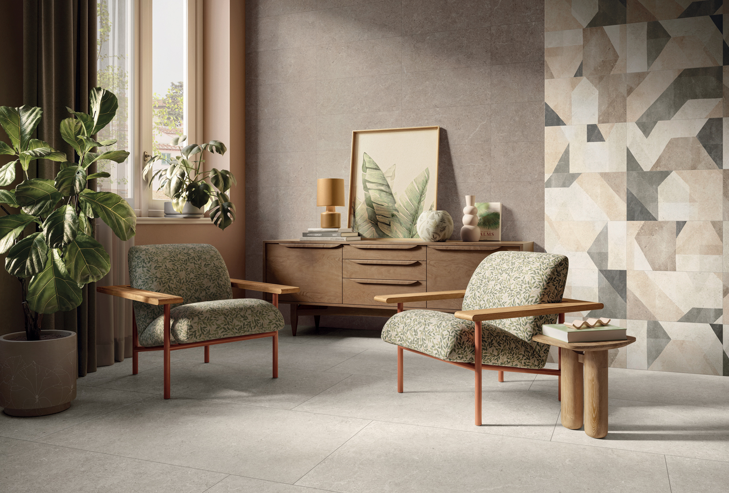 Viva Made Surround Row Nat 60x60 Piastrella Gres Naturale