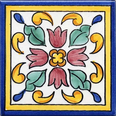 Ceramica Pinto Barocco Vietri VP9512 piastrella maiolica a mano