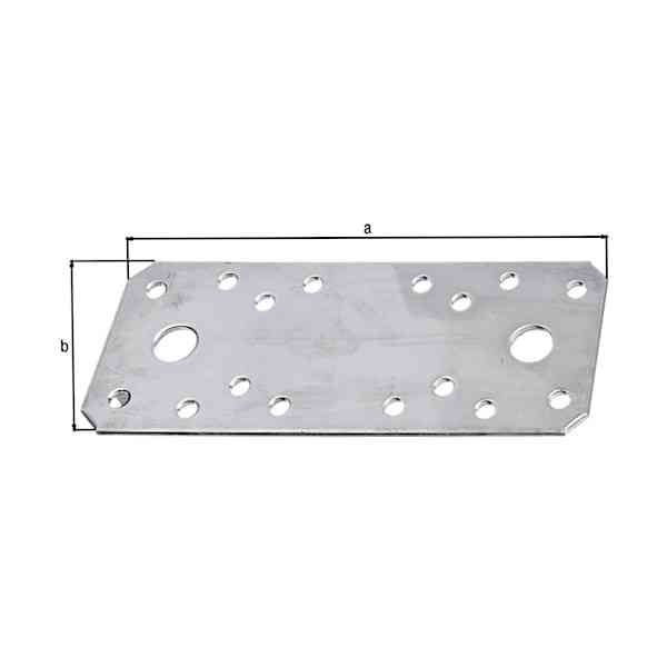 GAH Alberts piastra forata 100x35x2,5 mm zincata