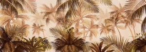 Viva Made Palm Trees Complemento Ceramica Decoro Bagno