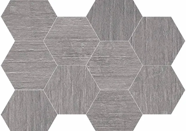 Roca Malla Hexágono Gris mosaico esagonale grigio