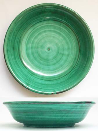 CERAMICA PINTO Pennellato VP11056 piatto fondo verde ramina