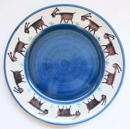 CERAMICA PINTO Pennellato VP331 piatto piano decoro vietrese