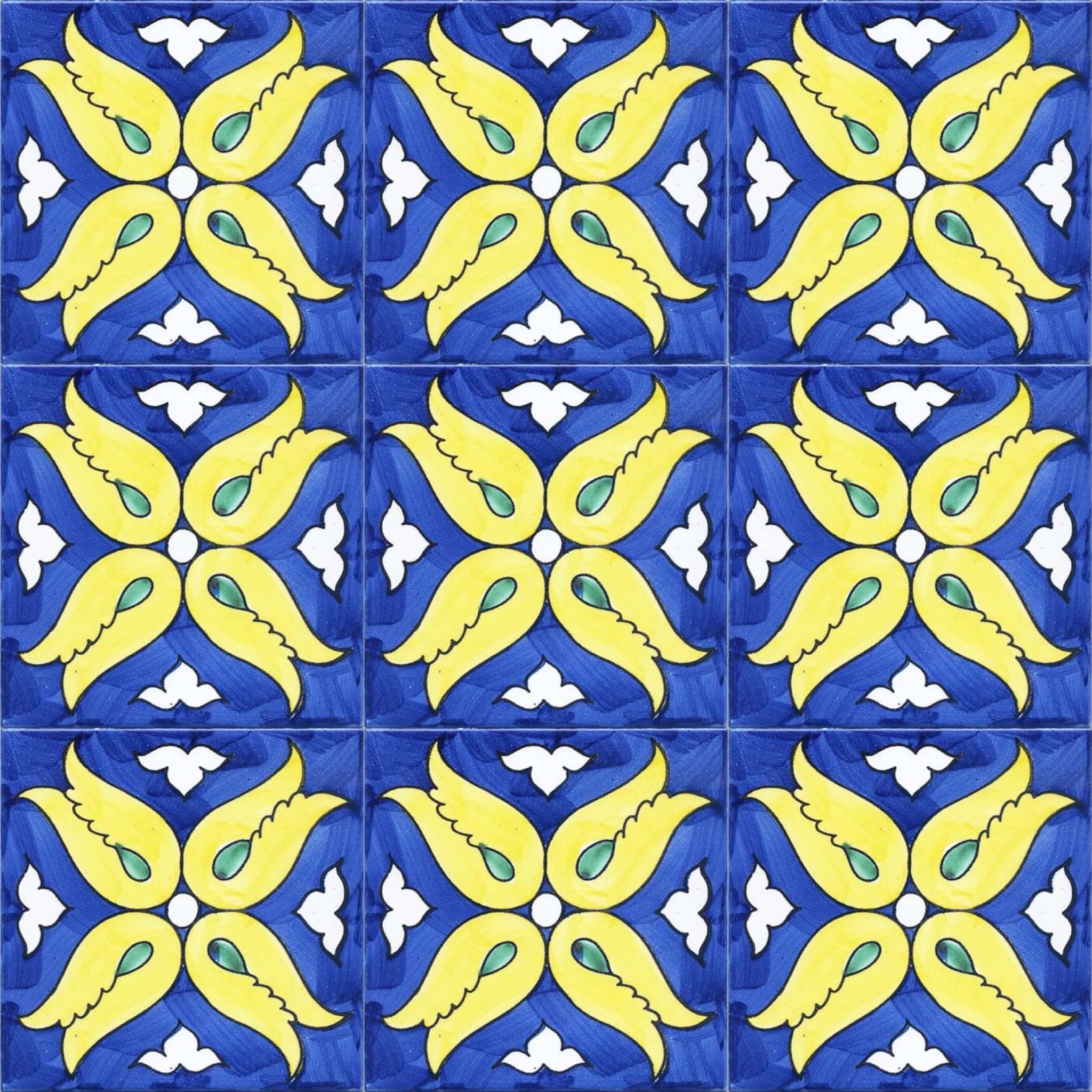 Ceramica Pinto Floreale VP17529 piastrella maiolica decoro a mano