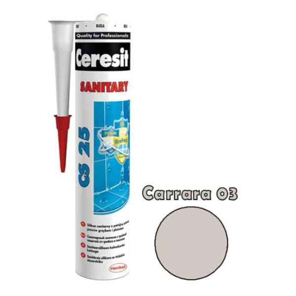 Ceresit CS25 03 silicone sanitario Carrara 280 ml antimuffa