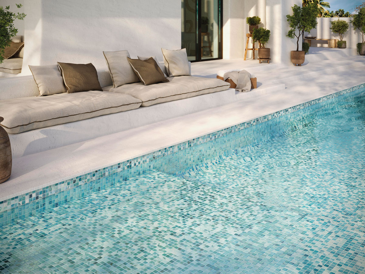 SQ Mosaic Bay Glam Nami Glam mosaico verde opaco opalescente