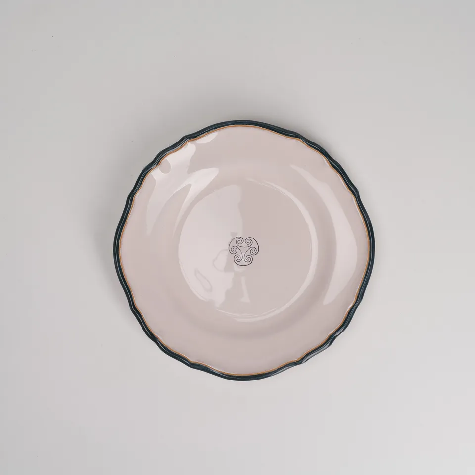 Cerasarda Arte Tavola Piatto Dessert Monogram Rosa