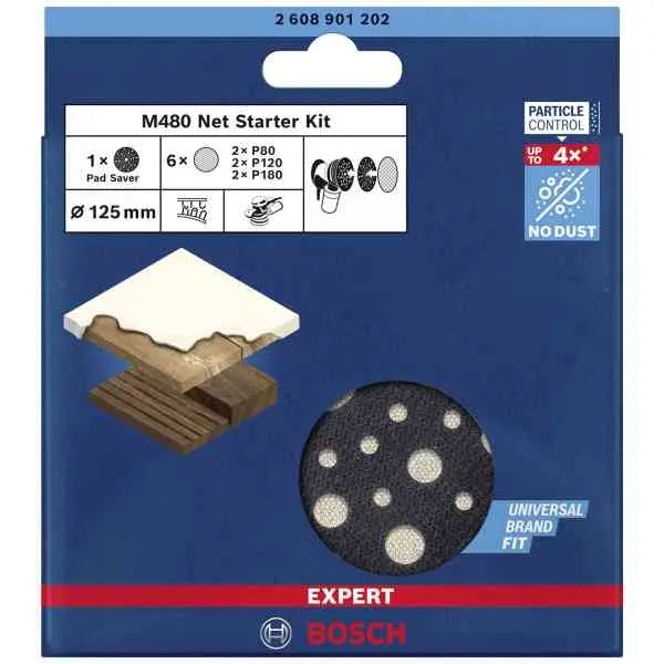 Bosch Expert reti abrasive 125 mm grana 80/120/180 7 pezzi