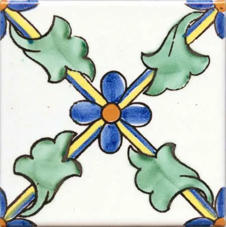 Ceramica Pinto Classico Vietri VP12351 Piastrella Decorata a Mano