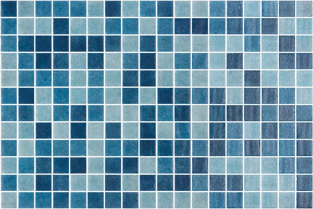 SQ Mosaic Genuine Orbic mosaico blu sfumato lucido