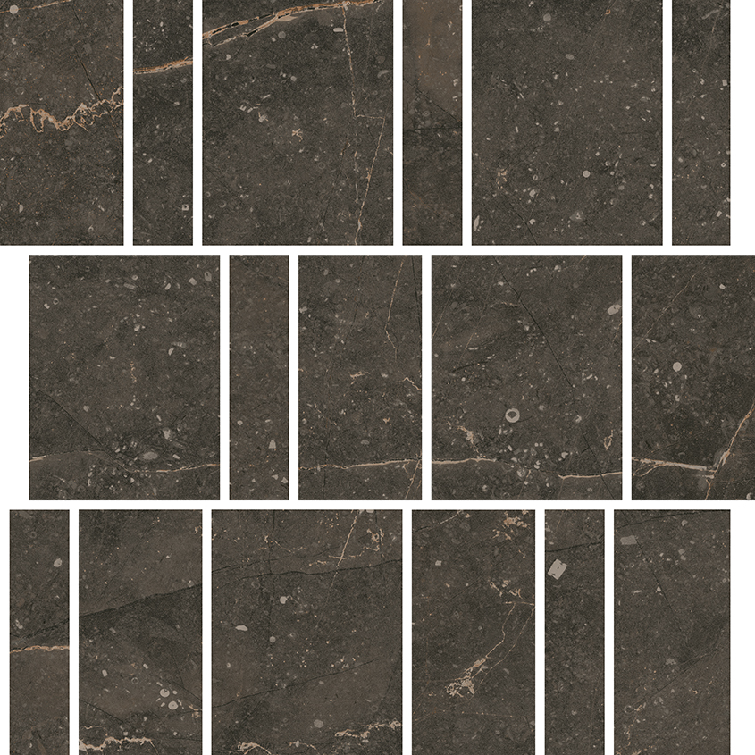 Recer Bluenza mosaico Ebony Black ceramico parete