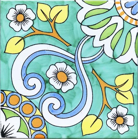 Ceramica Pinto Classico Vietri VP234 piastrella maiolica decoro mano