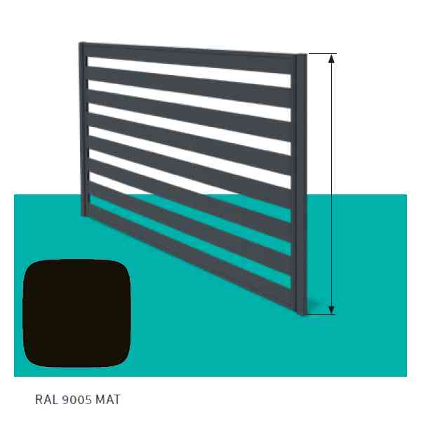 Hornval Pannello Recinzione Nero RAL9005 200x120 cm