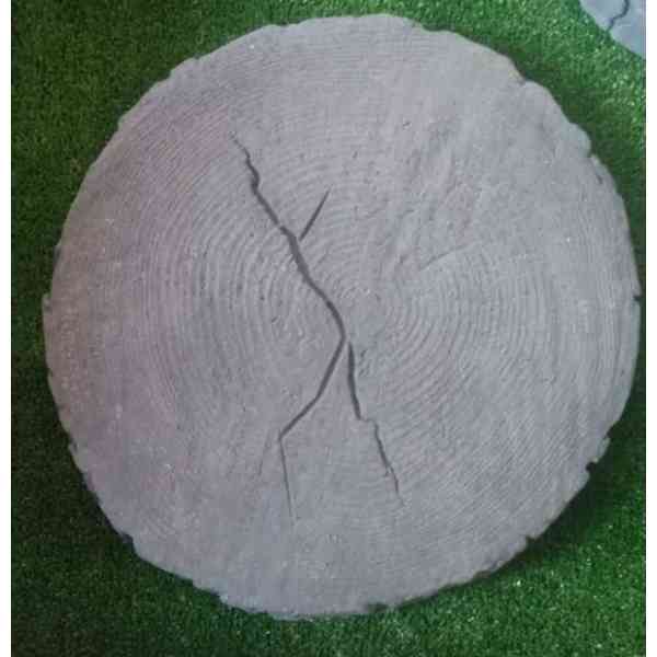 Art Beton Timber piastra rotonda 37 cm marrone legno