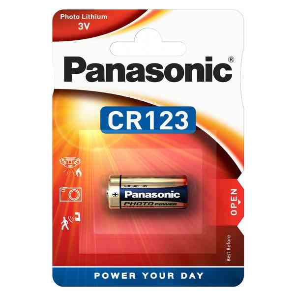 Panasonic CR123 batteria litio 3V 1400mAh 1 pz