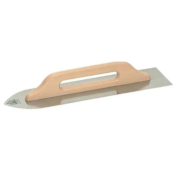 Frattazzo metallico conico 500x130 mm manico legno acciaio