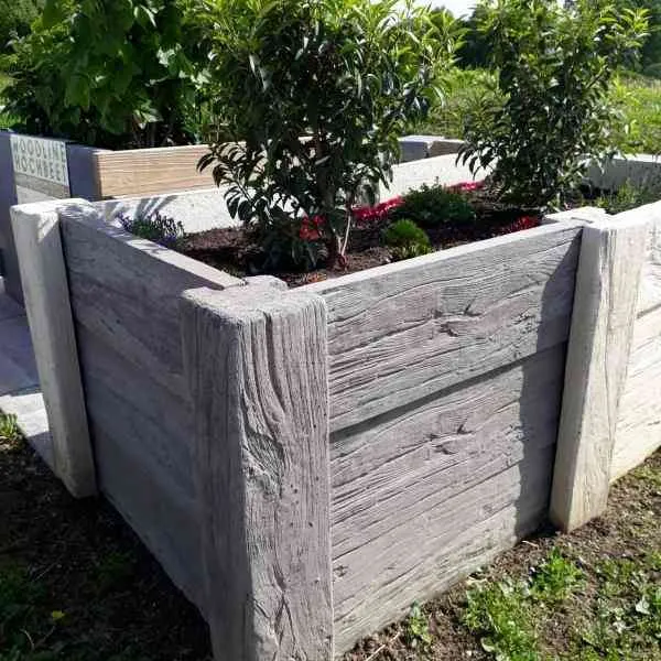 Timber aiuola rialzata cemento 186x102x75 cm marrone