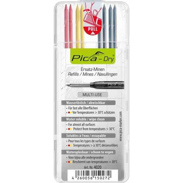 Pica-Marker Mine Set Base Idrosolubili 8 Pezzi Grafite Colori