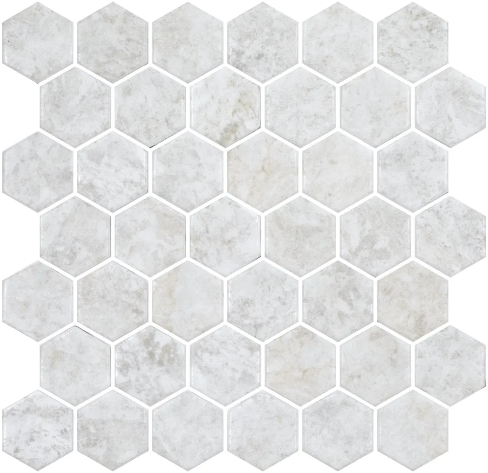 SQ Mosaic Lithos Hex Tech Seth-A Mosaico Beige Pietra