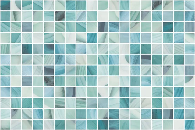 SQ Mosaic Bay Glam Nami Glam mosaico verde opaco opalescente
