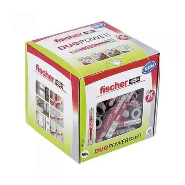Fischer DuoPower 8x65 tasselli muro nylon 50 pezzi