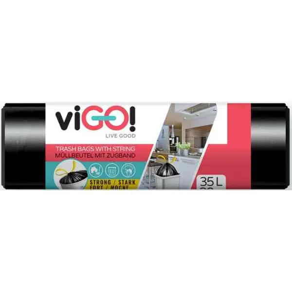 Vigo Sacchi spazzatura LDPE 35 L 50x60 cm 20 pezzi