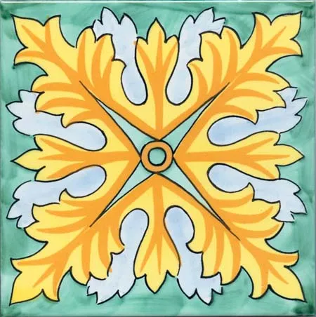 Ceramica Pinto Barocco Vietri VP577 piastrella decoro mano