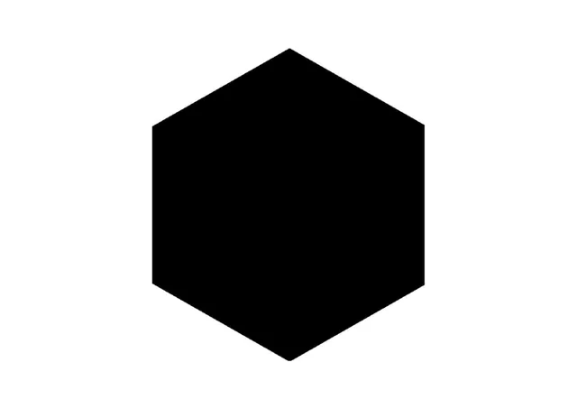 Roca Block Hexagon piastrelle esagonali nero opaco mate