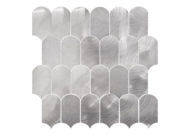 Roca Scale Silver mosaico ceramico parete squame