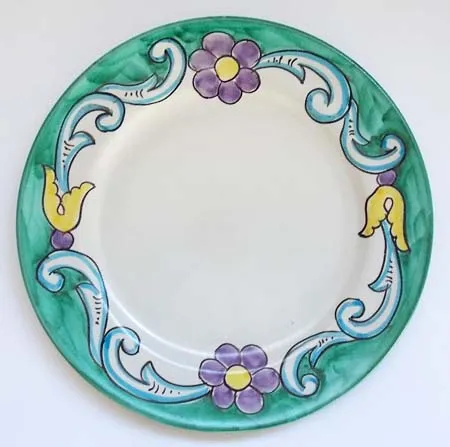 CERAMICA PINTO Floreale VP14197 piatto piano fatto a mano