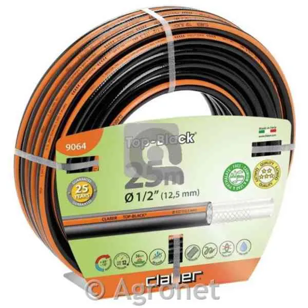 Claber 9064 Top Black tubo da giardino 25 m 1/2" nero