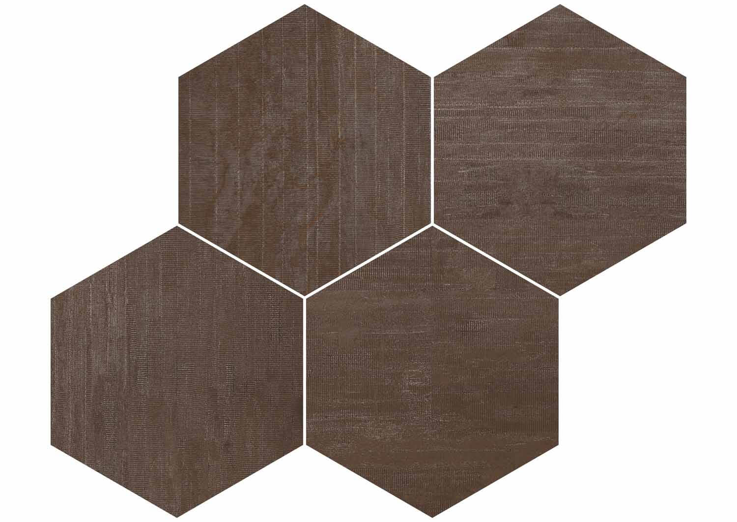 Roca Metal Malla Hexagono mosaico ossido effetto metallo