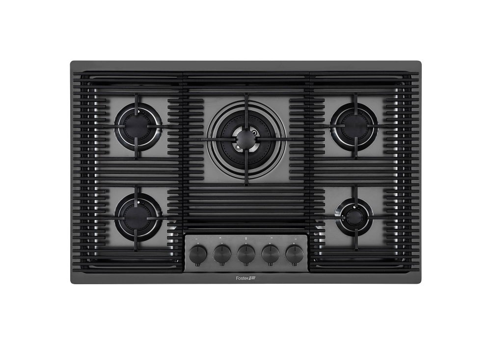Viva Made Milanello Gun Metal piano cottura 5 fuochi