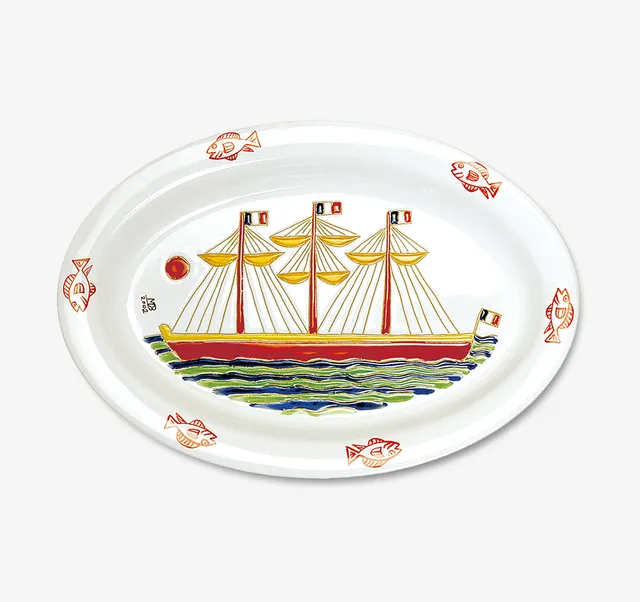 Cerasarda Arte Tavola Marineria 1 vassoio ovale 43,5 cm