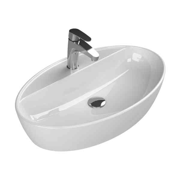 Cerastyle One 67x42 cm lavabo da appoggio bianco ceramica