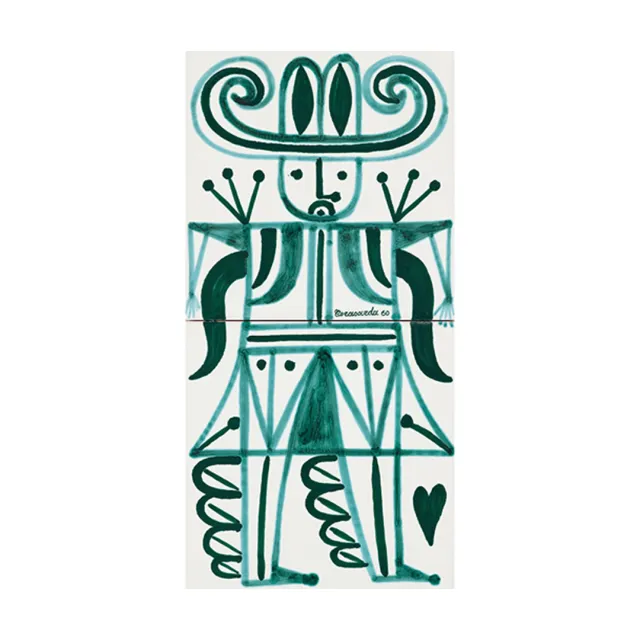 Cerasarda I Classici Cavaliere 2 Piastrella Verde 2 Pz