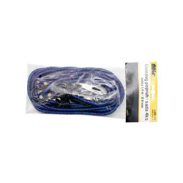 Magg elastici con ganci 140 cm 8 mm 4 pezzi neri