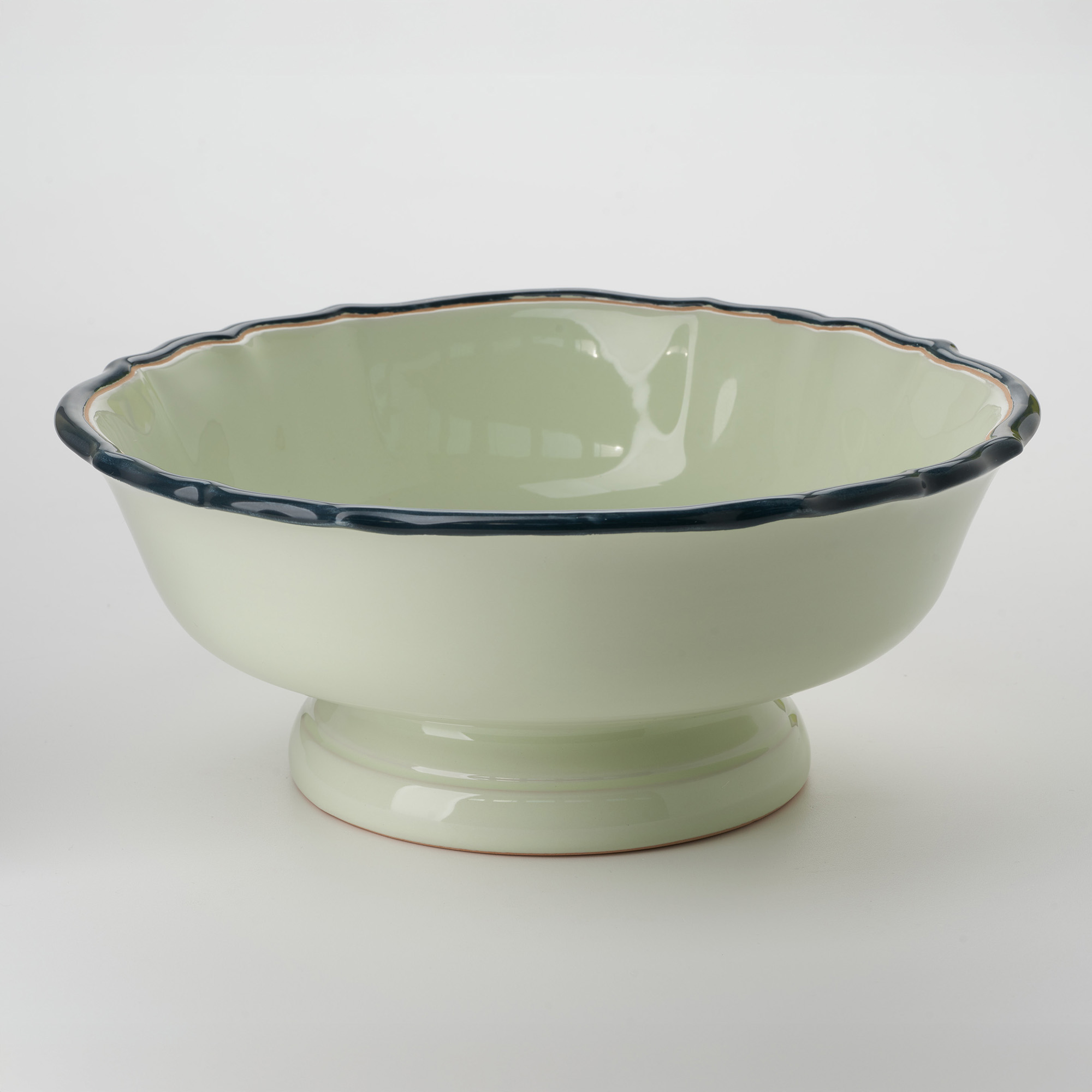 Cerasarda Monogram Fruttiera Velluto Botanico coppa ceramica