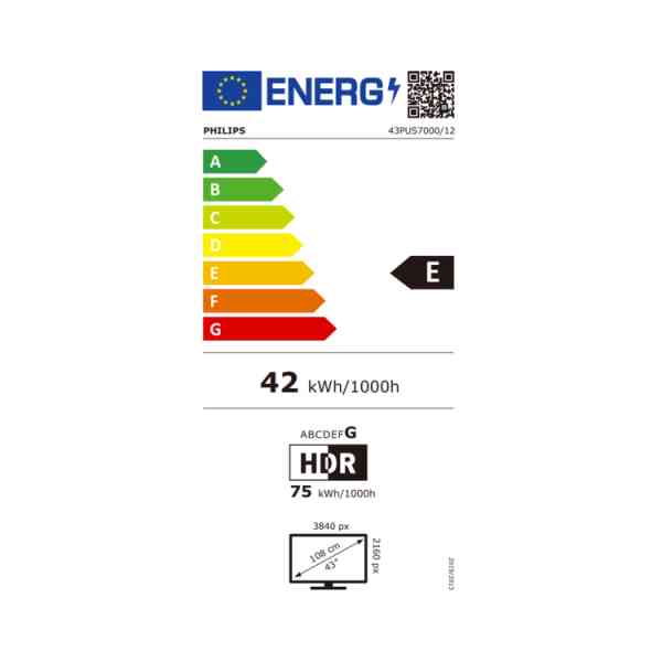 Philips 43PUS7000/12 Smart TV 4K 43" 108 cm