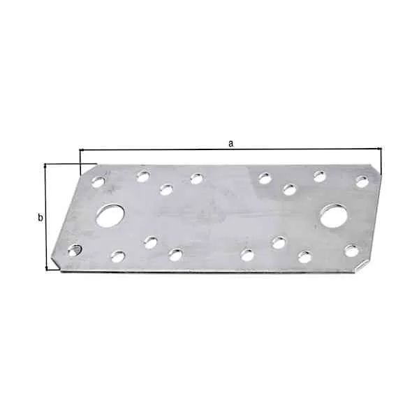 GAH Alberts piastra forata 100x35x2,5 mm zincata