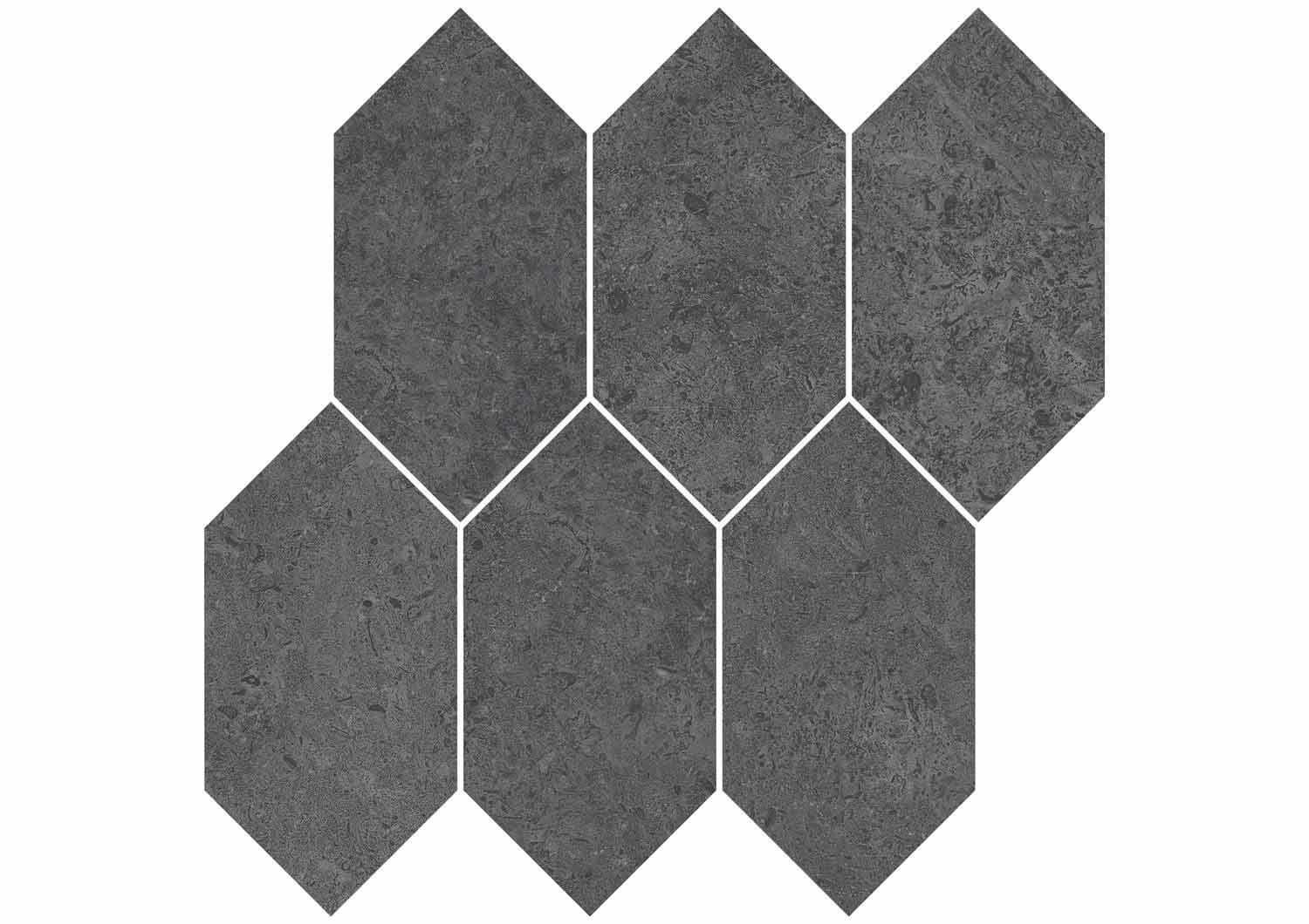 Roca Poniente Malla Negro mosaico nero effetto pietra