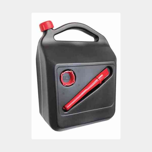 Tanica carburante nera 10 L con imbuto antigoccia