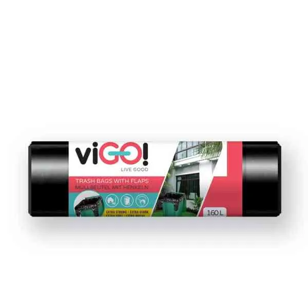 Vigo Sacchi Spazzatura Neri 160 L 90x110 cm 10 Pz