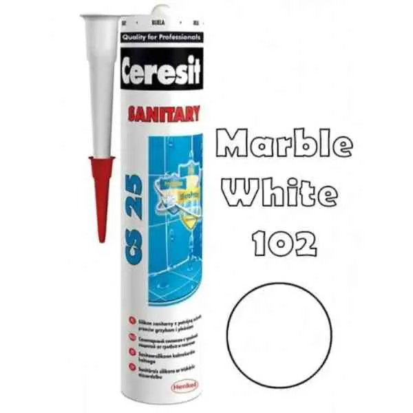 Ceresit CS25 sigillante siliconico 102 Marble White 280 ml