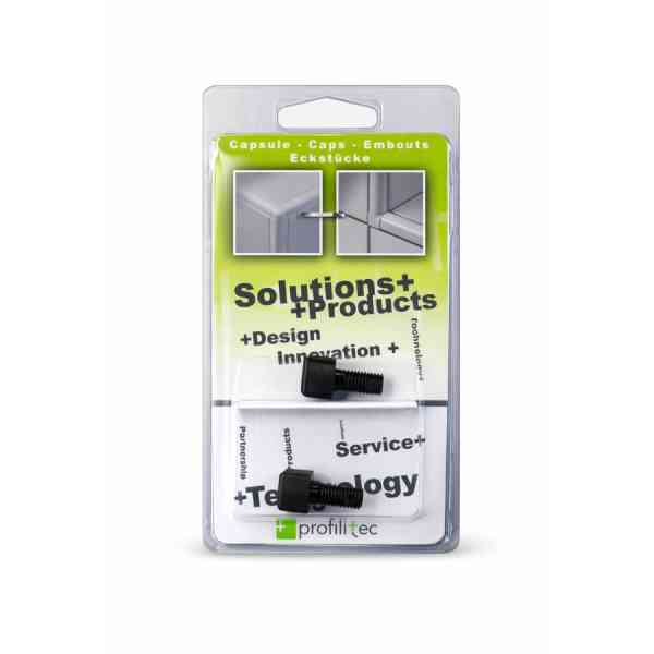 Profilitec SquareJolly tappo H10 mm nero opaco 2 pezzi