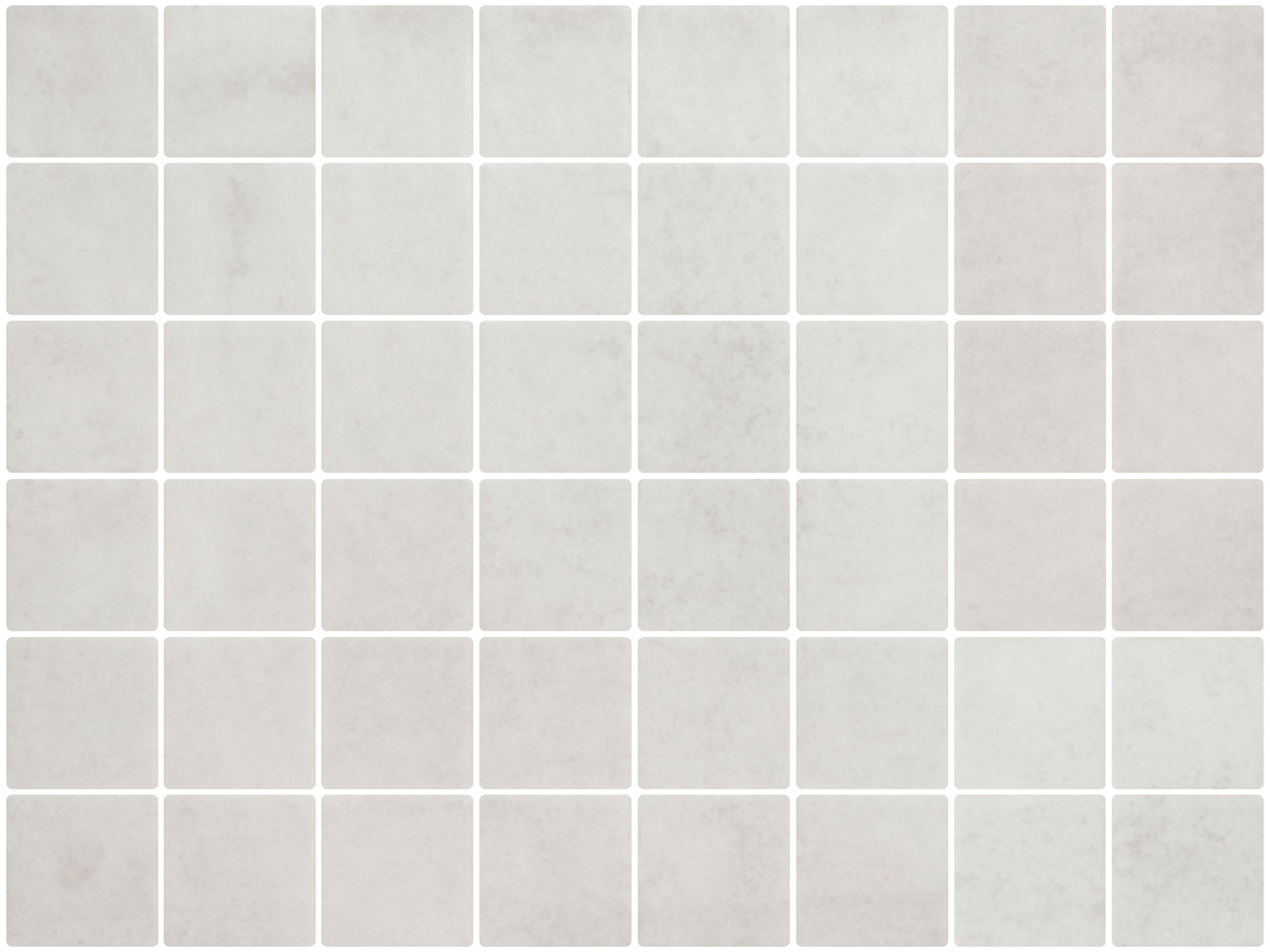 SQ Mosaic Kubu Fifty Ishidai mosaico bianco opaco 50x50