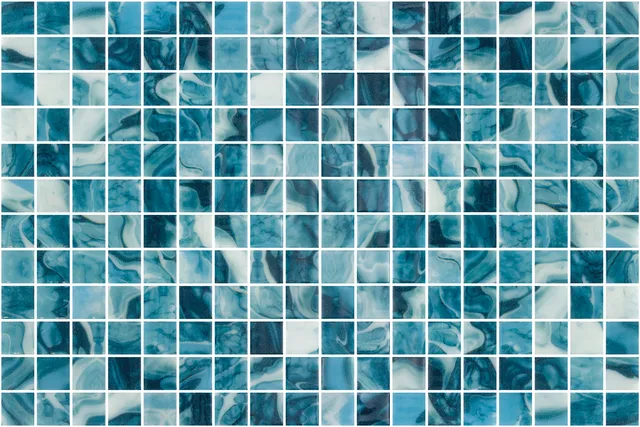 SQ Mosaic Identity Malawi mosaico blu turchese lucido artistico